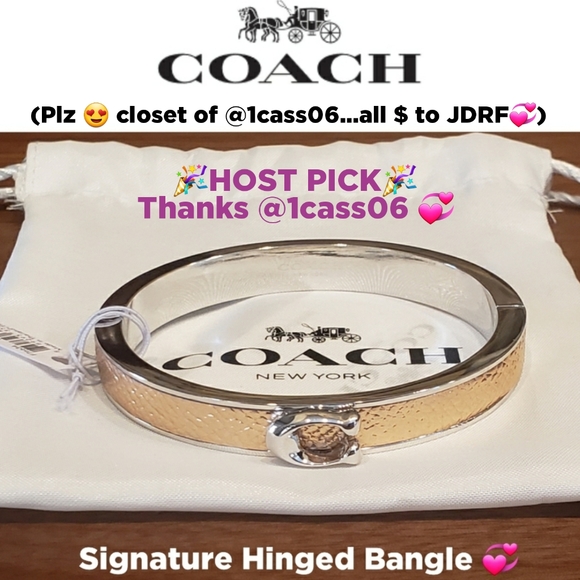 *On-Hold* NEW Coach Signature Bangle w/ Leather - Picture 1 of 4